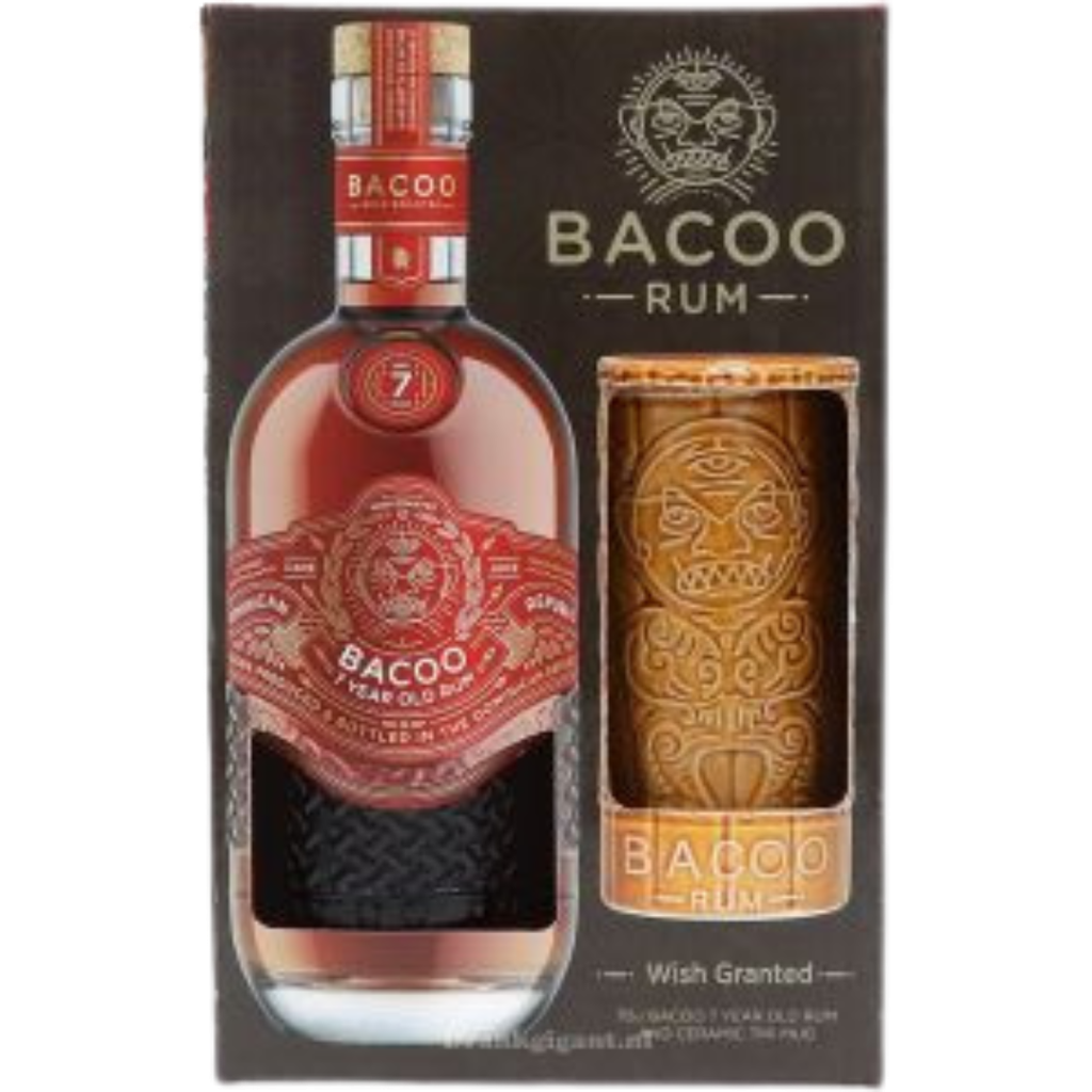 Bacoo 11 Years Tiki Rum Mug Gift Box 70cl